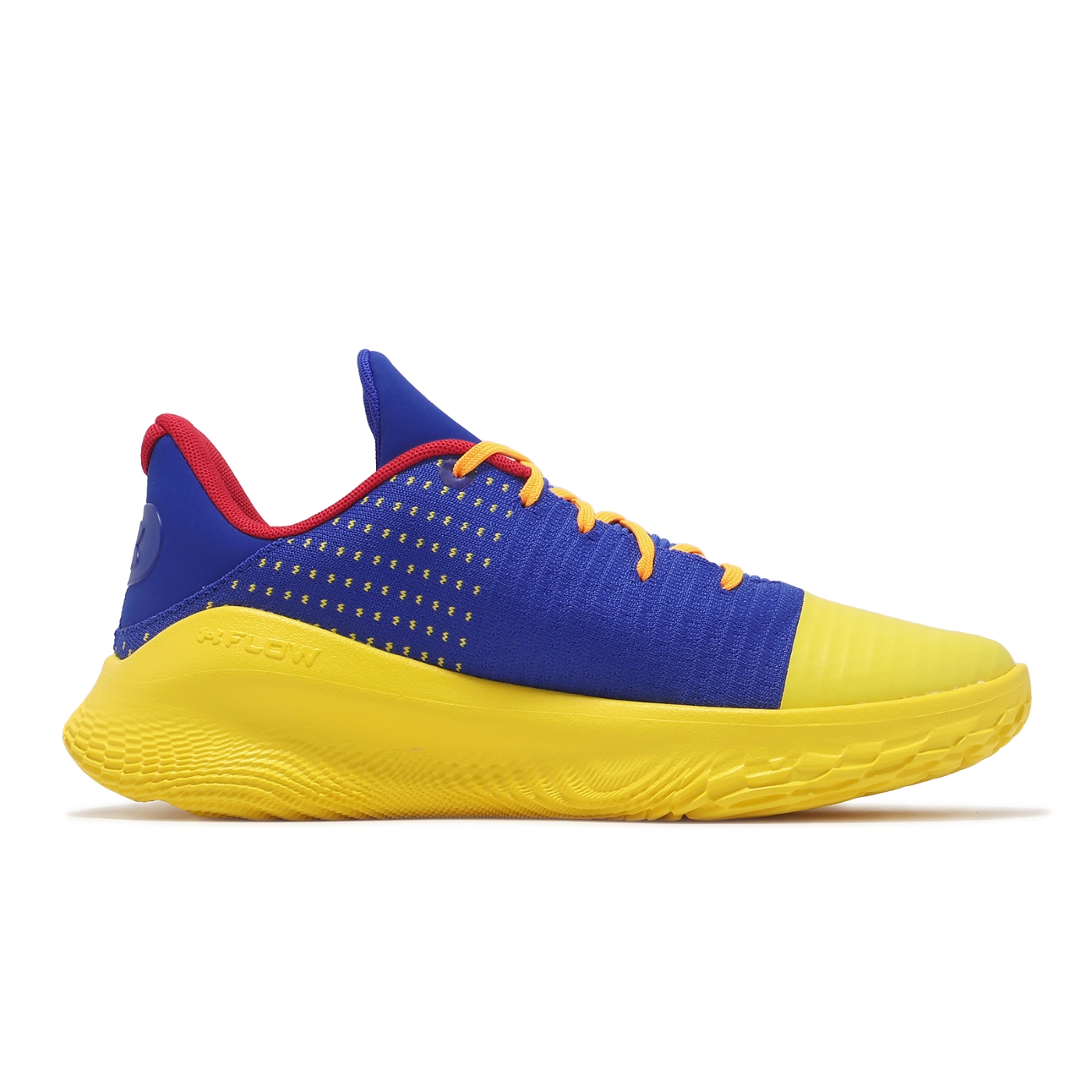 Under Armour 籃球鞋Curry 4 Low Flotro 男鞋黃藍Jam 支撐回彈咖哩運動