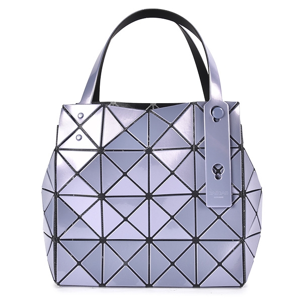 ISSEY MIYAKE 三宅一生BAOBAO 亮面方格4x4手提/肩背包-淺紫色