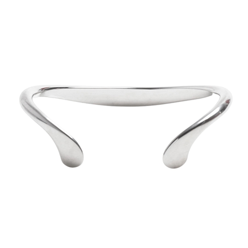 Georg Jensen 經典10A系列925純銀波浪形開口式手鐲(銀色) | 其他國際
