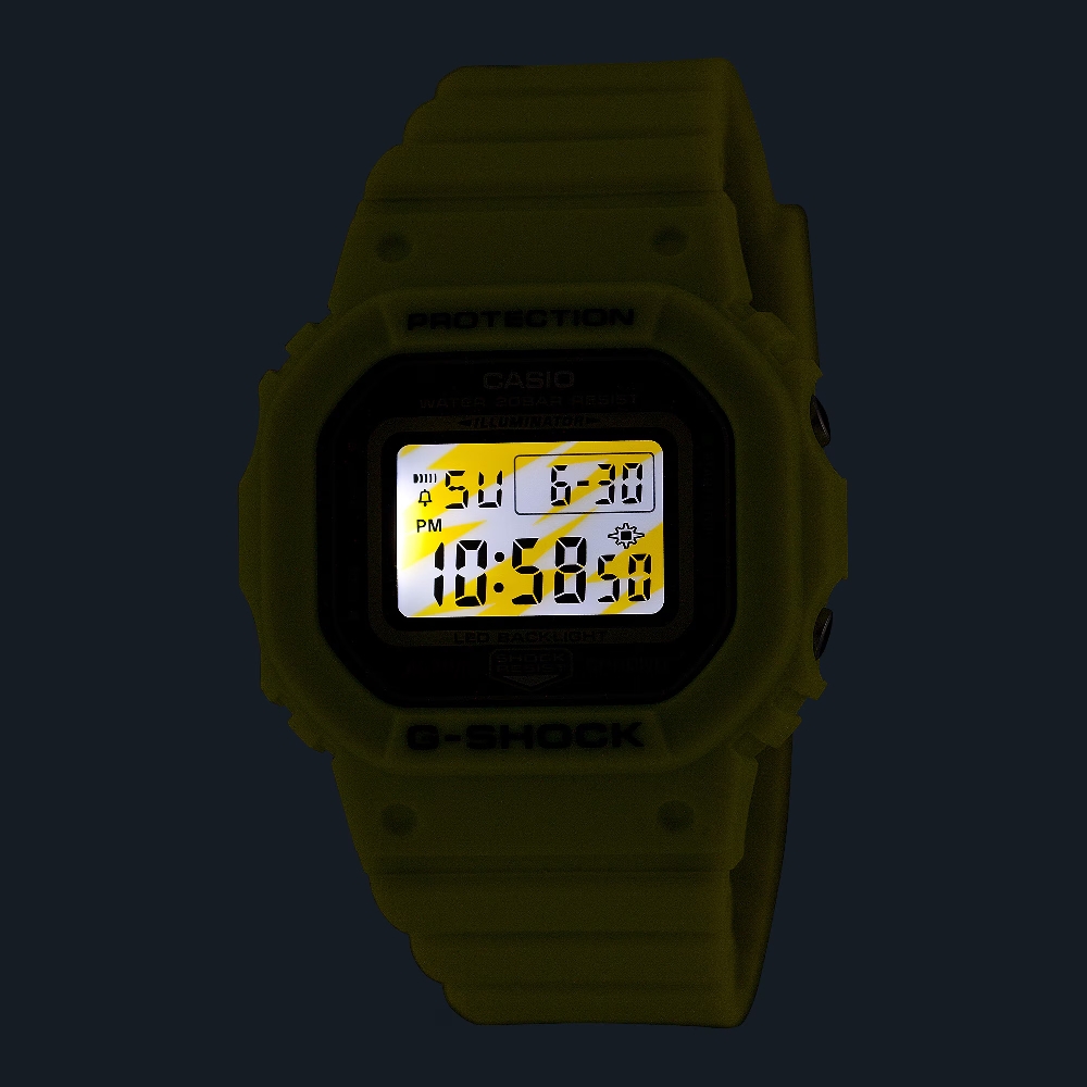 CASIO卡西歐G-SHOCK DW-5600EP-9 鮮豔色彩動態快感潮流腕錶螢光綠40.5