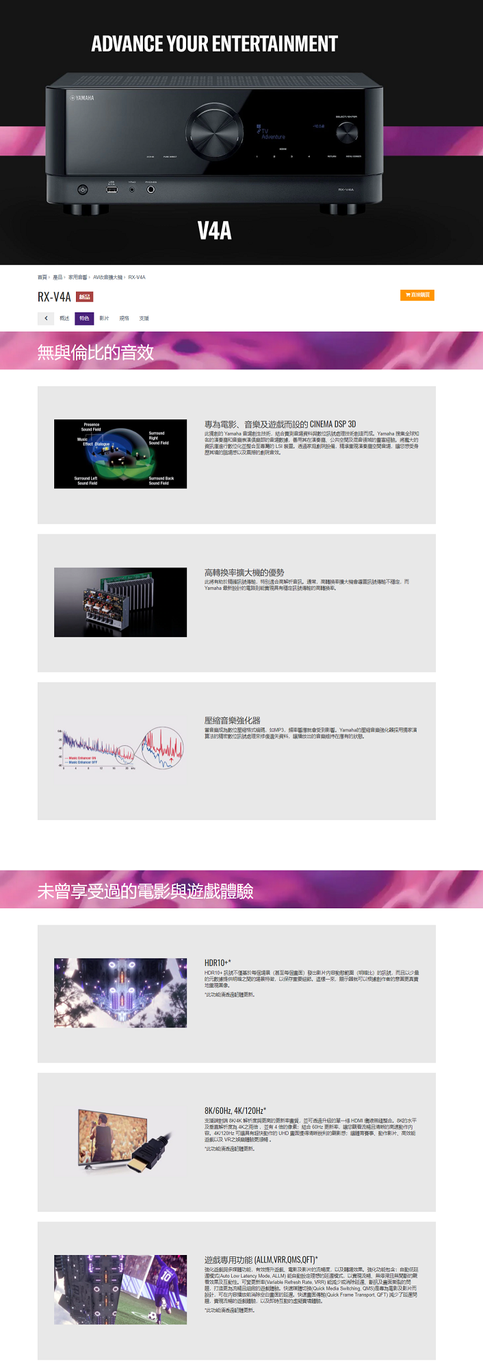 YAMAHA山葉 RX-V4A - 詳情3