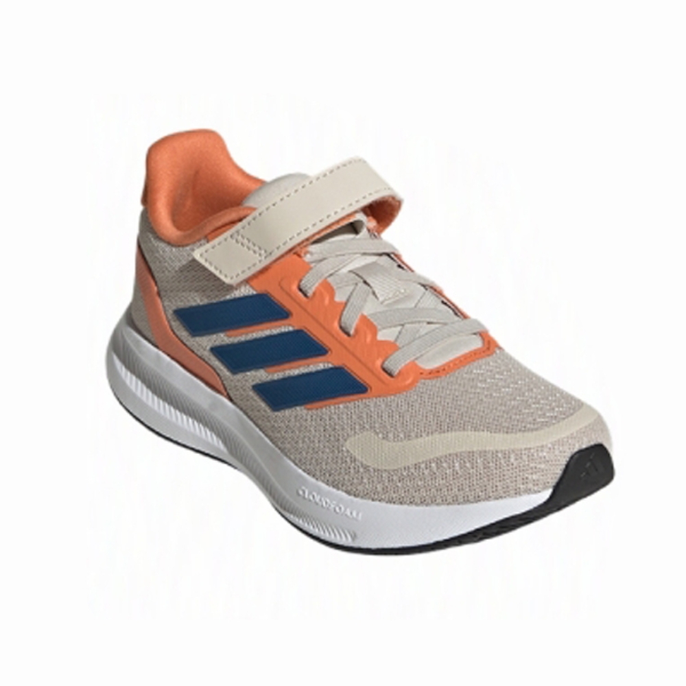 adidas 愛迪達運動鞋童鞋中童大童魔鬼氈RUNFALCON 5 EL C 橘JP9397