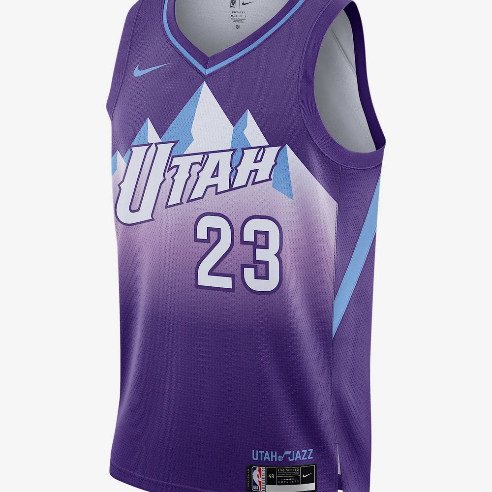 NIKE NBA 耐吉猶他爵士隊速乾球衣-紫色UTA MNK DF SWGMN JSY CE