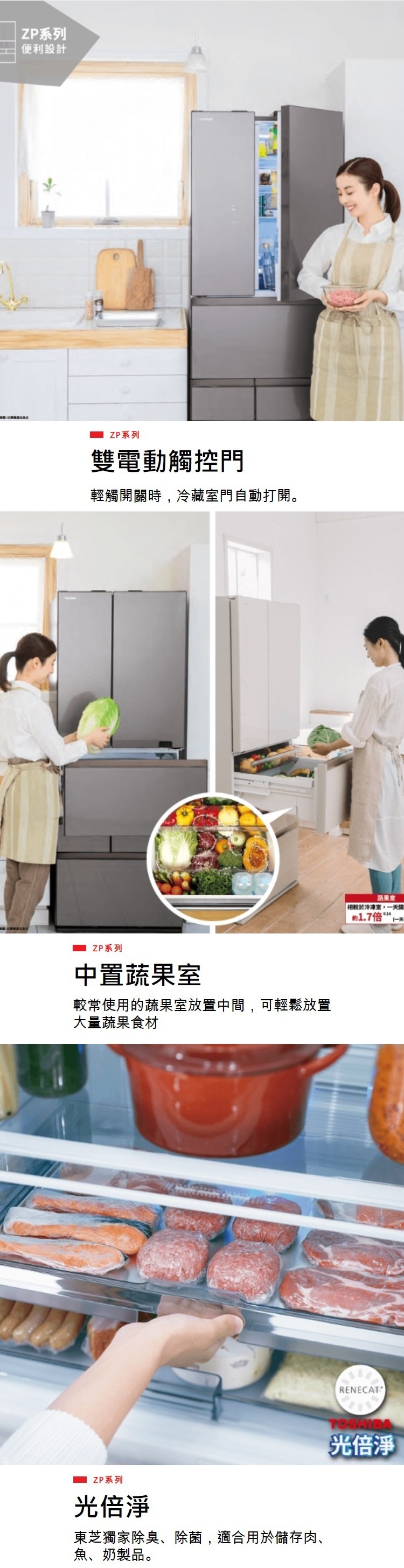 TOSHIBA東芝 GR-ZP600TFWX - 詳情1