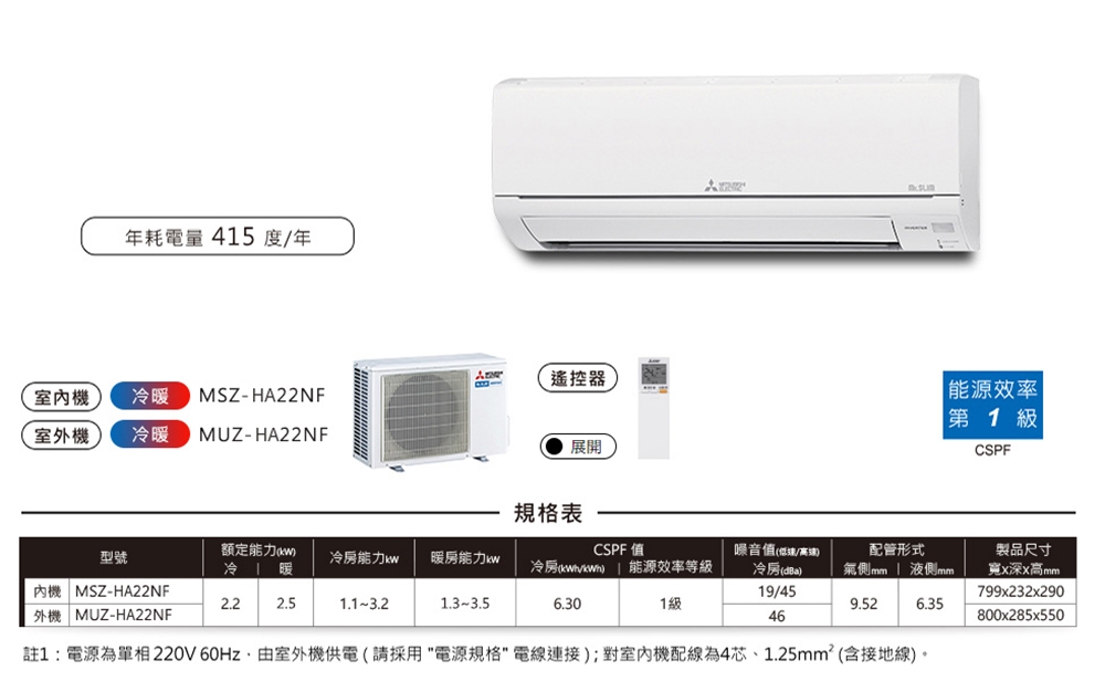 MITSUBISHI三菱 MUZ-HA22NF - 詳情6