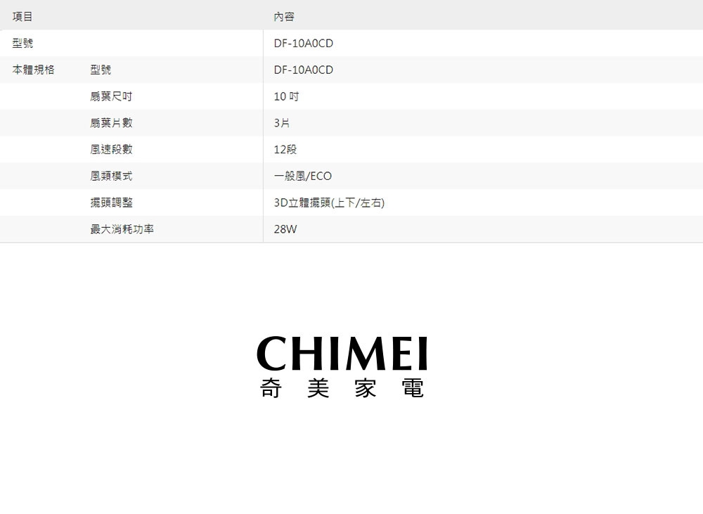 CHIMEI奇美 DF-10A0CD - 詳情8