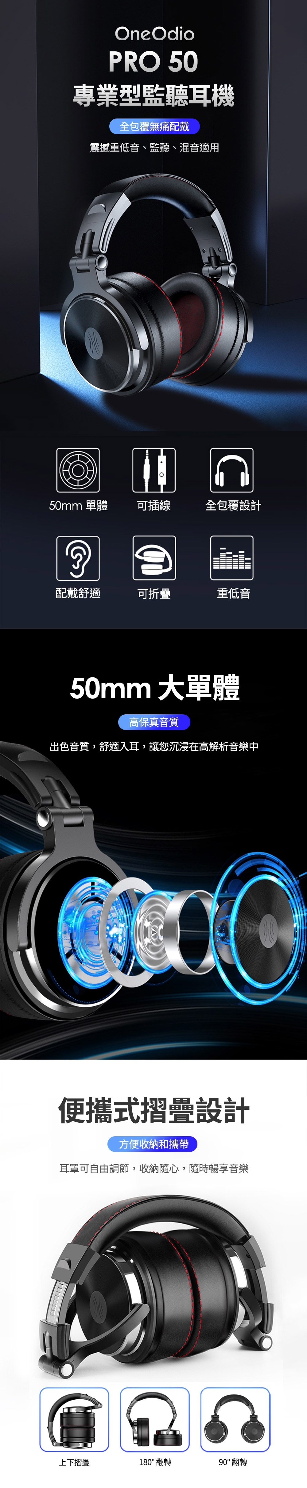 OneOdio Studio Pro 50 - 詳情1