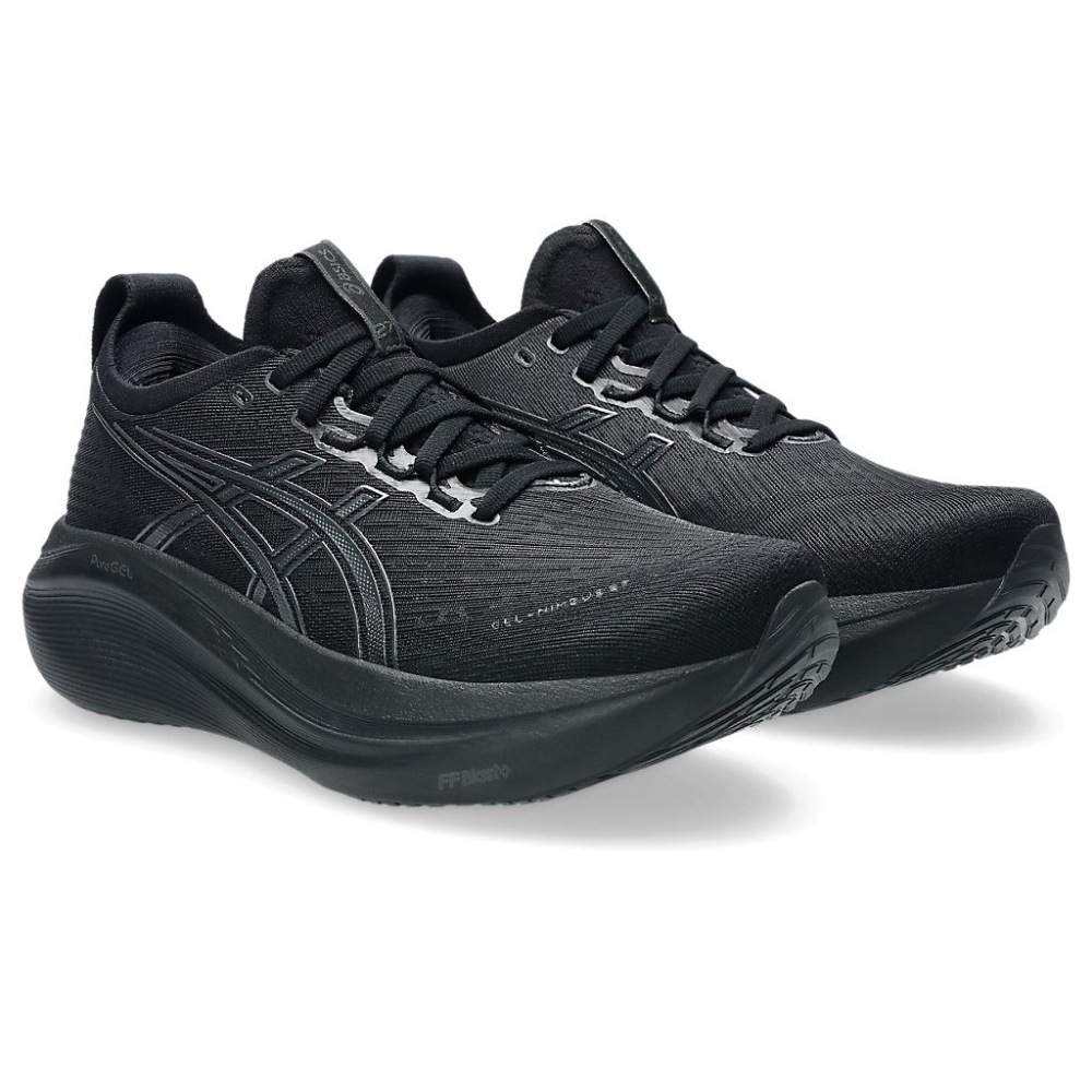 asics 亞瑟士慢跑鞋女鞋運動鞋緩震寬楦GEL-NIMBUS 27 D 黑1012B752-001