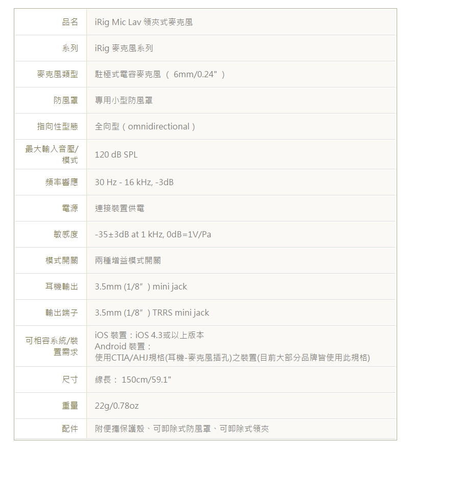 IK Multimedia iRig Mic Lav - 詳情3