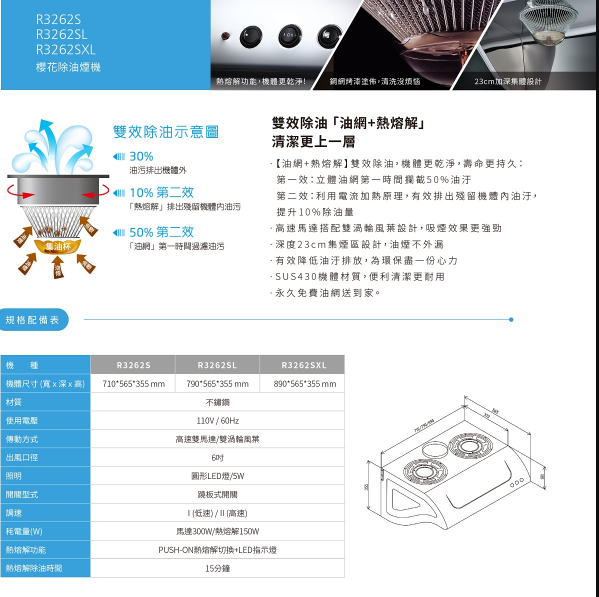 SAKURA櫻花牌 DR-3262 - 詳情8
