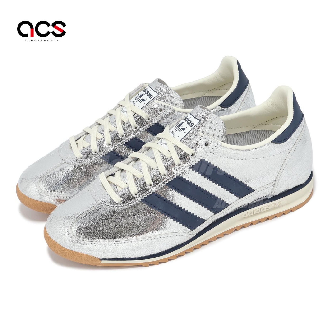純銀 文鎮 adidas 休閒鞋SL 72 OG W 女鞋銀藍膠底復古皮革愛迪達JH8654 | 休閒鞋