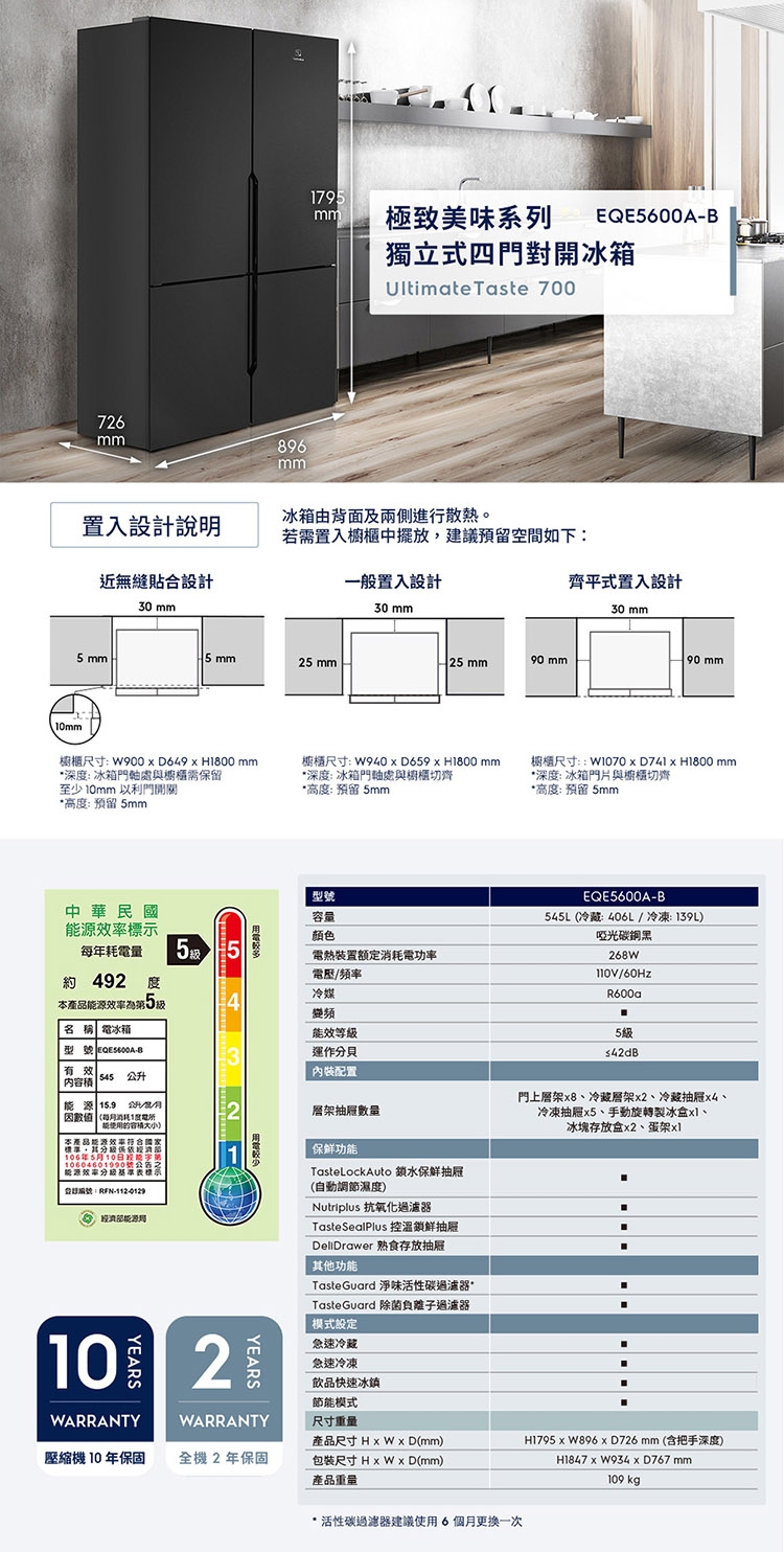 Electrolux伊萊克斯 EQE5600A-B - 詳情5