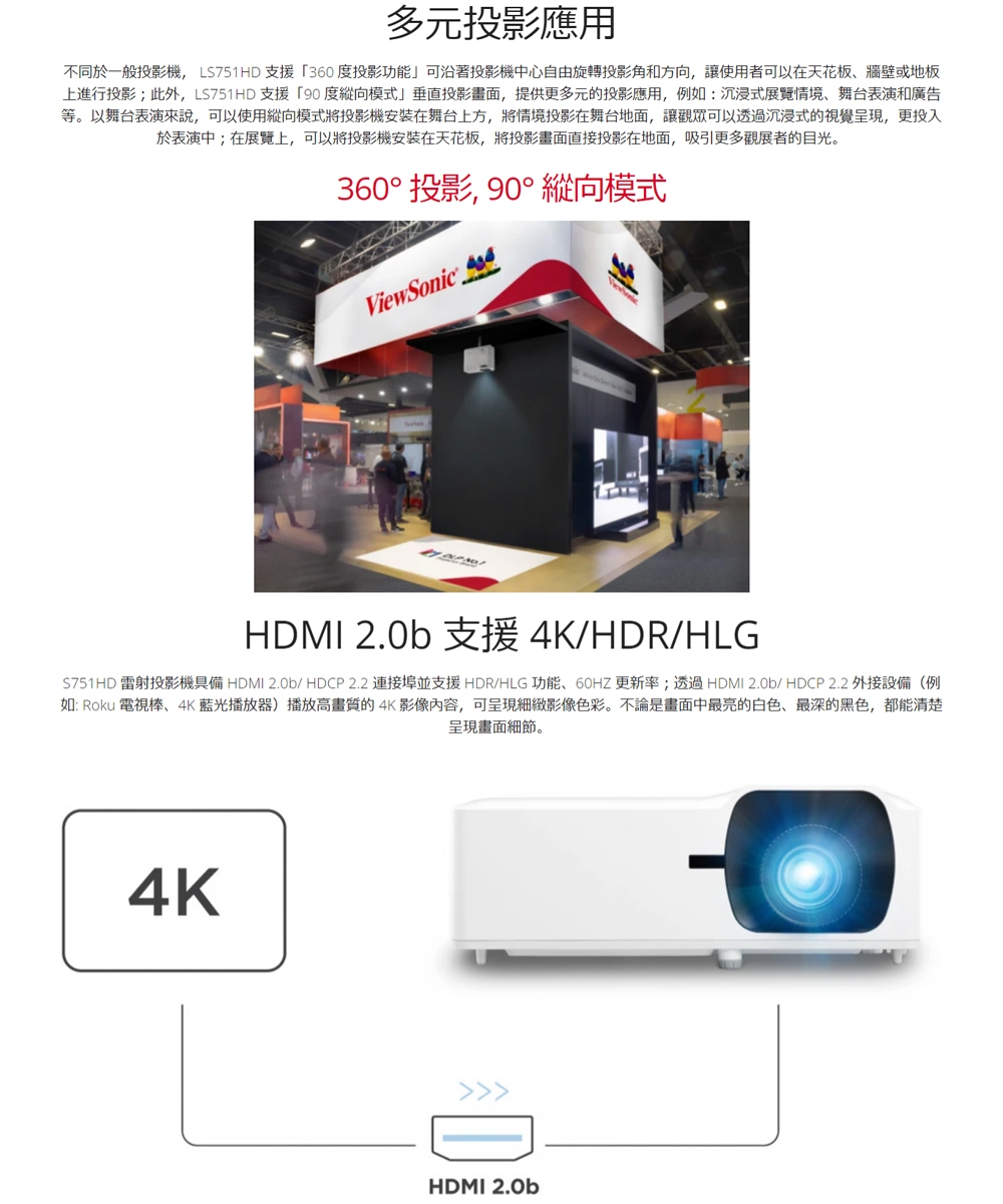 ViewSonic優派 LS832WU - 詳情6