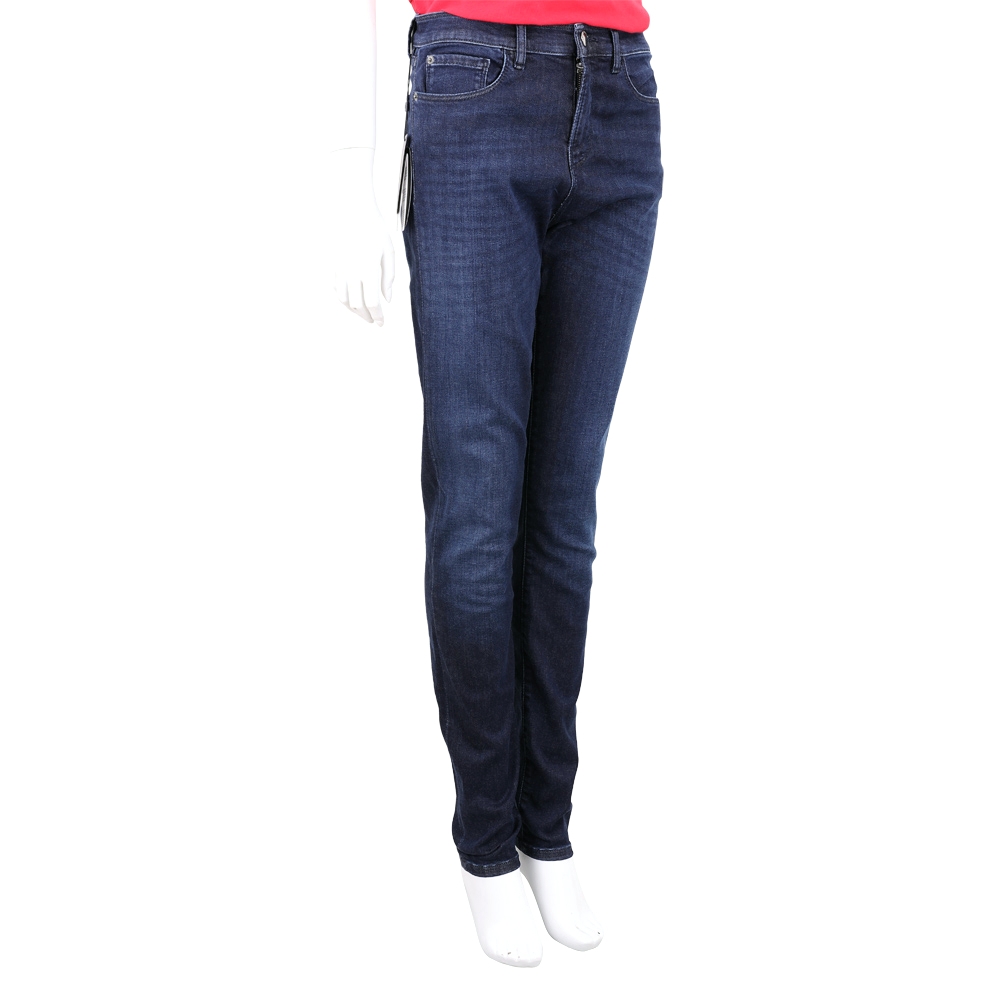Emporio Armani J20 Skinny Fit 刷色細節深藍色窄管彈性牛仔褲| 精品 