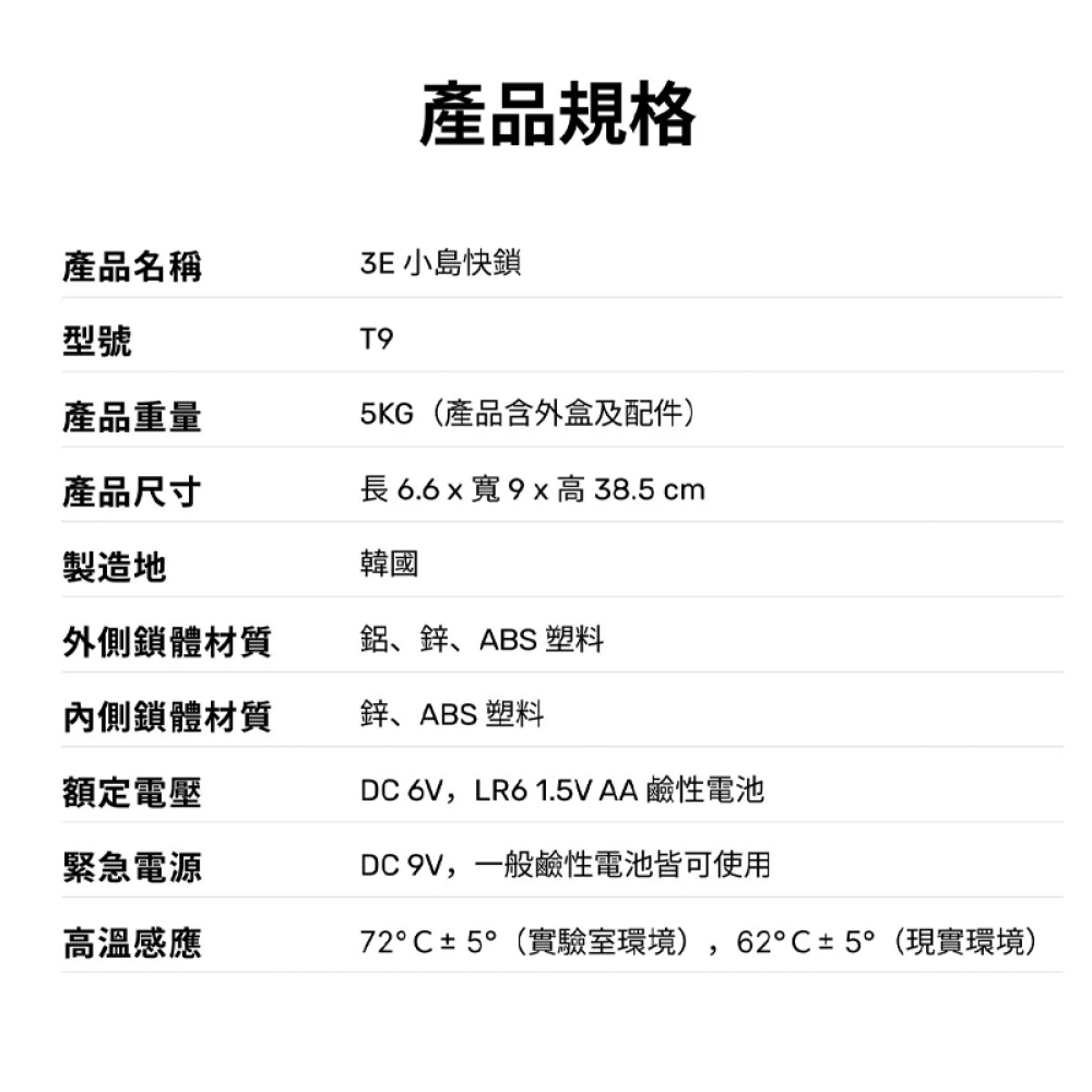 3E小島快鎖 T9 - 詳情9