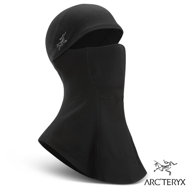 ARCTERYX始祖鳥Rho輕量羊毛頭罩.保暖防寒彈性頭套.圍脖_黑| 袖套/腿套