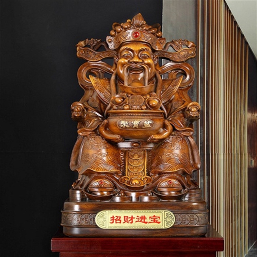 招財進寶財神爺擺件家用文財神供奉神像旺財開運吉祥物客廳玄關招財鎮宅