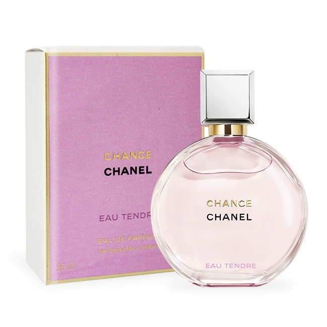 CHANEL 香奈兒CHANCE淡香精粉紅甜蜜版Eau Tendre 35ml EDP-香水航空版