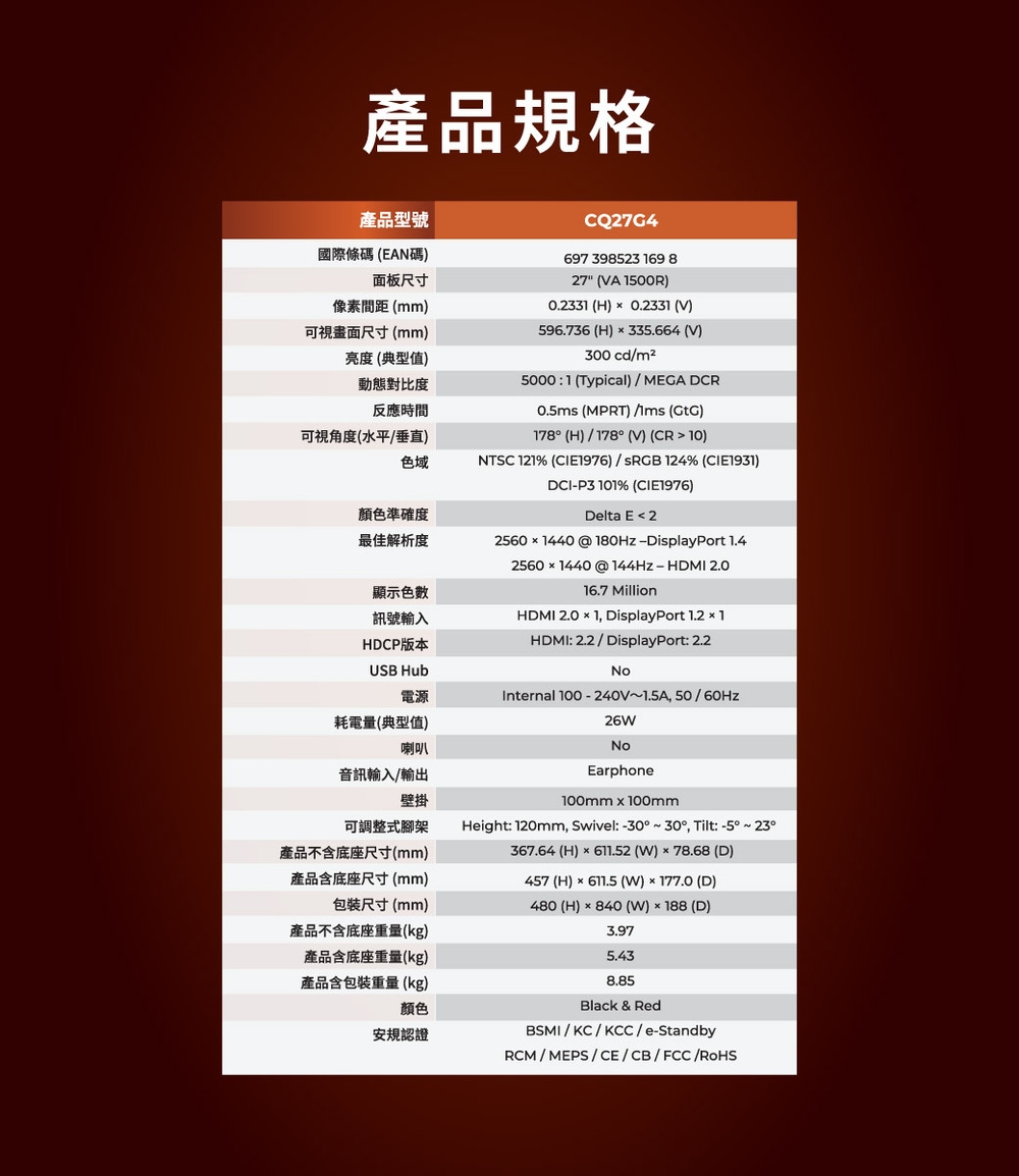 AOC CQ27G4 - 詳情6