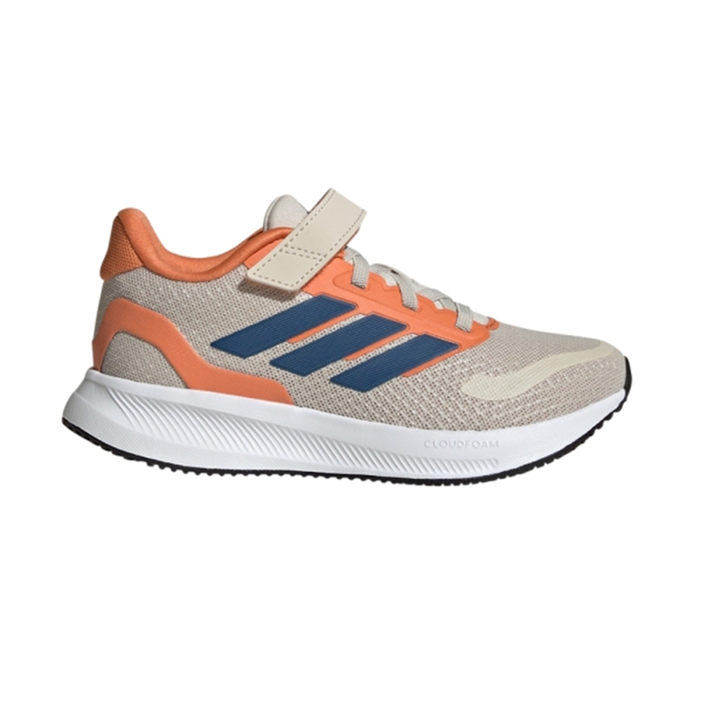 adidas 愛迪達運動鞋童鞋中童大童魔鬼氈RUNFALCON 5 EL C 橘JP9397