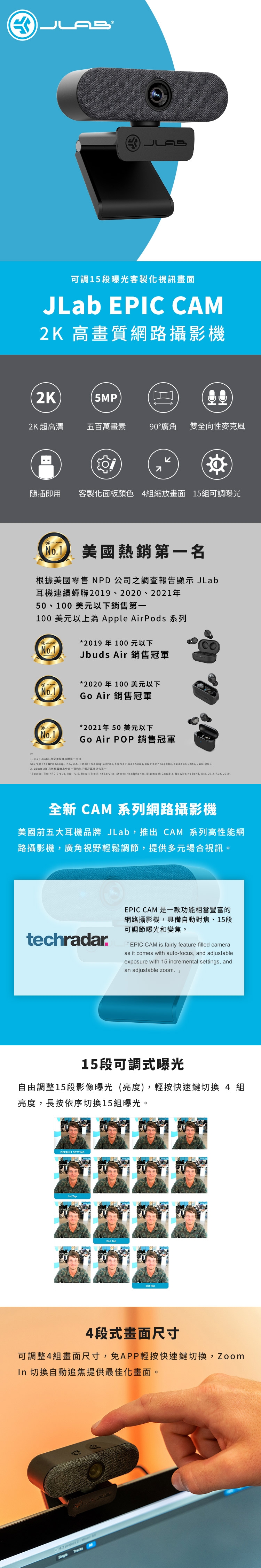 JLab EPIC CAM 2K - 詳情1