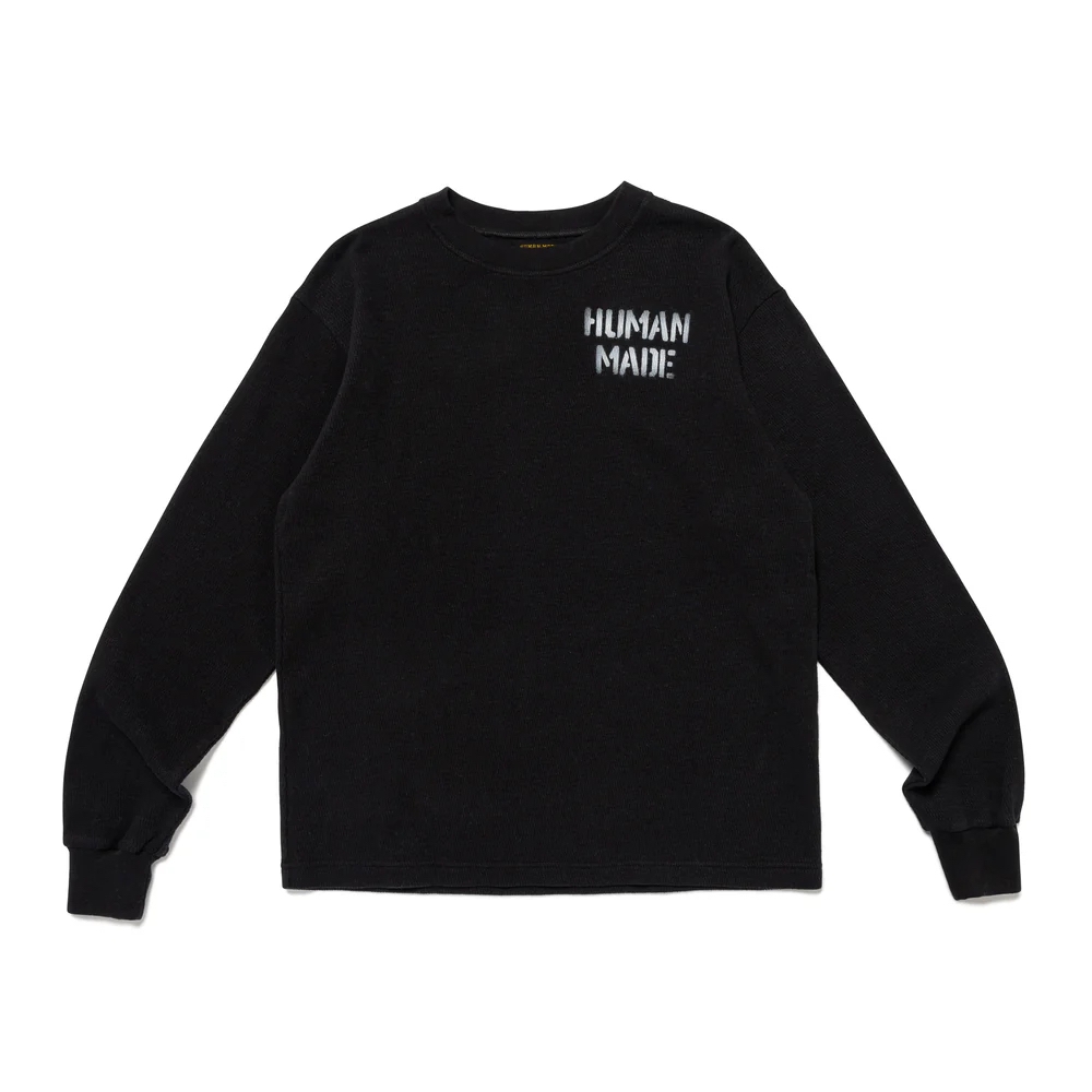 Human Made Thermal L/S 背後猿人頭長袖白/黑上衣T恤HM28CS006 | 其他