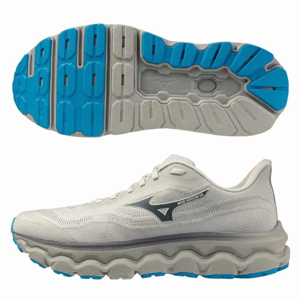 MIZUNO 美津濃慢跑鞋男鞋運動鞋緩震4E超寬楦HORIZON 淺灰J1GC263151