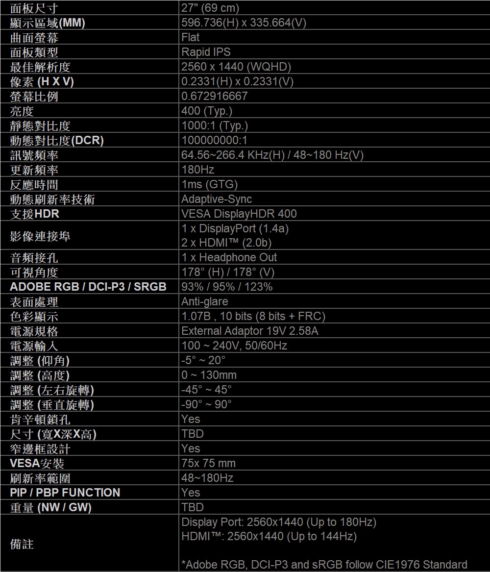MSI微星 274QRFW - 詳情4