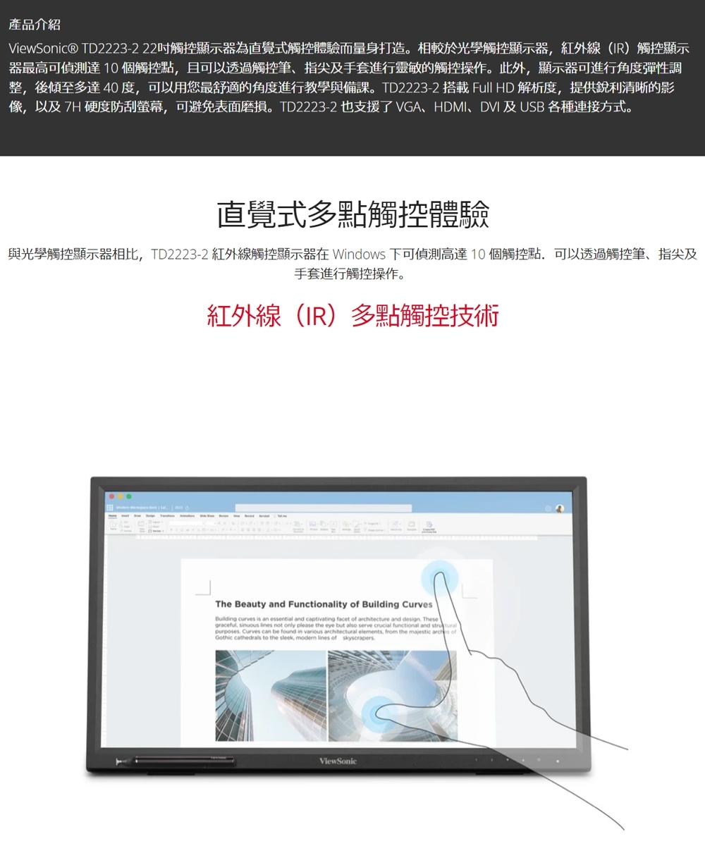 ViewSonic優派 TD2223-2 - 詳情8