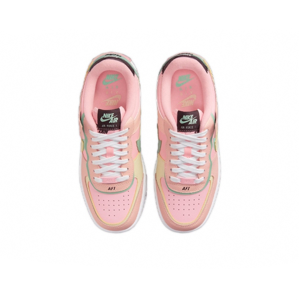 Nike Air Force 1 Shadow 粉綠馬卡龍結構休閒鞋女鞋CU8591-601