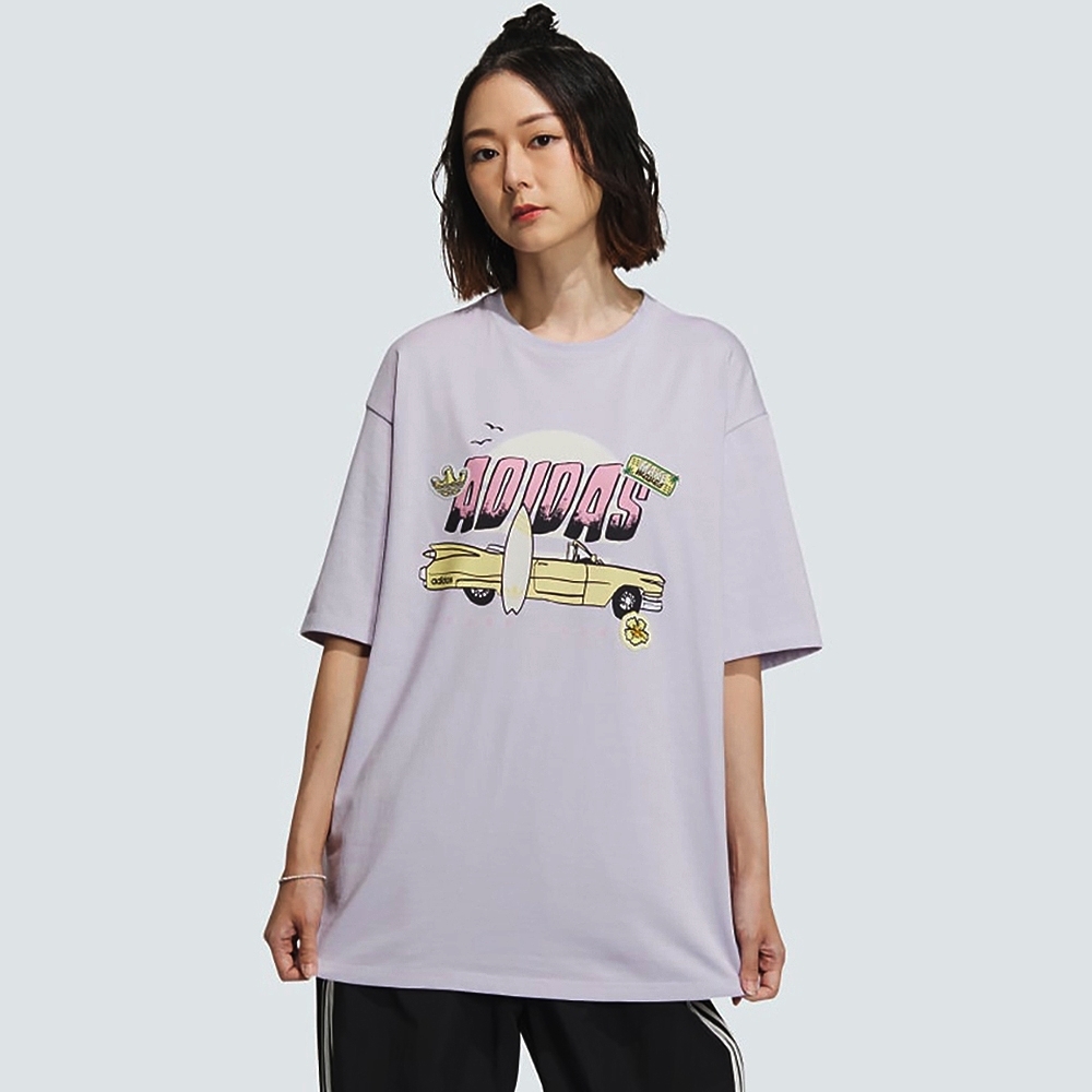 ADIDAS ORIGINALS SMR GFX TEE SS女短袖上衣-紫-IW6298 | adidas | Yahoo購物中心