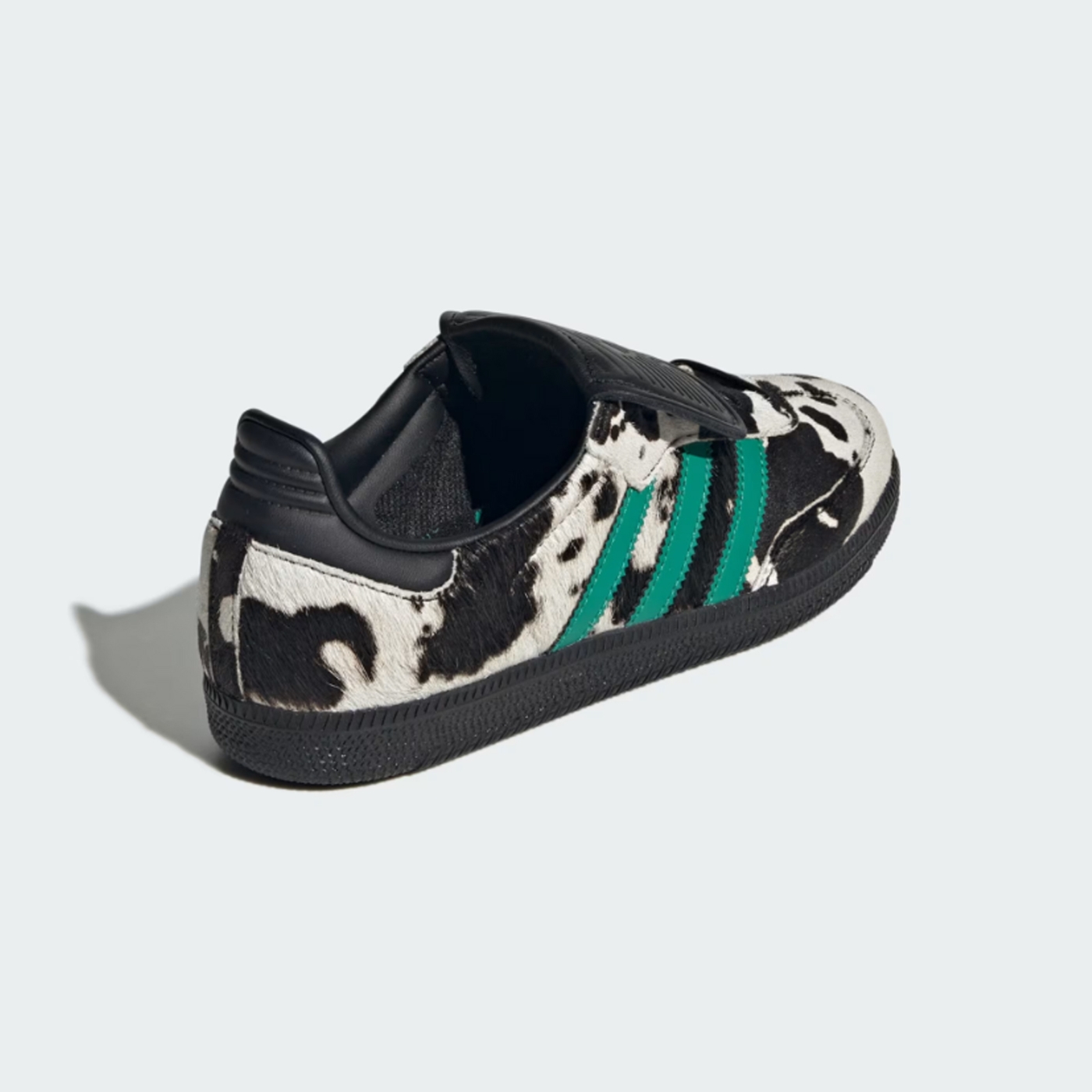 adidas 休閒鞋Samba LT W 女鞋仿馬毛乳牛紋黑綠德訓鞋愛迪達JS3930
