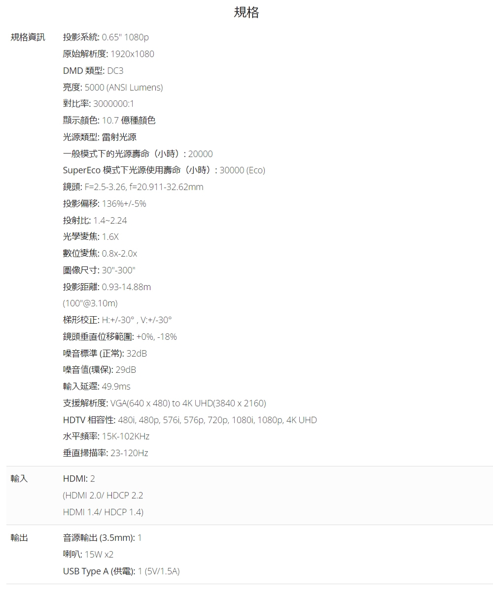 ViewSonic優派 LS832WU - 詳情11