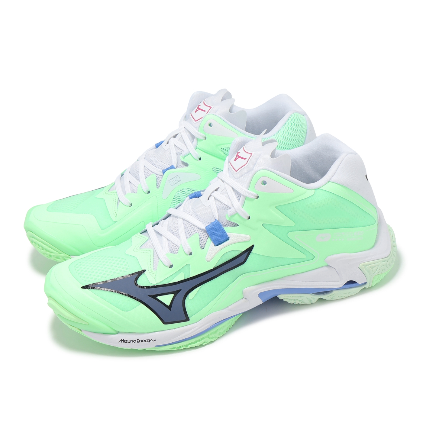 紫陽 專用 Mizuno 排球鞋Wave Lightning Z8 Mid 男鞋綠藍中筒輕量室內運動