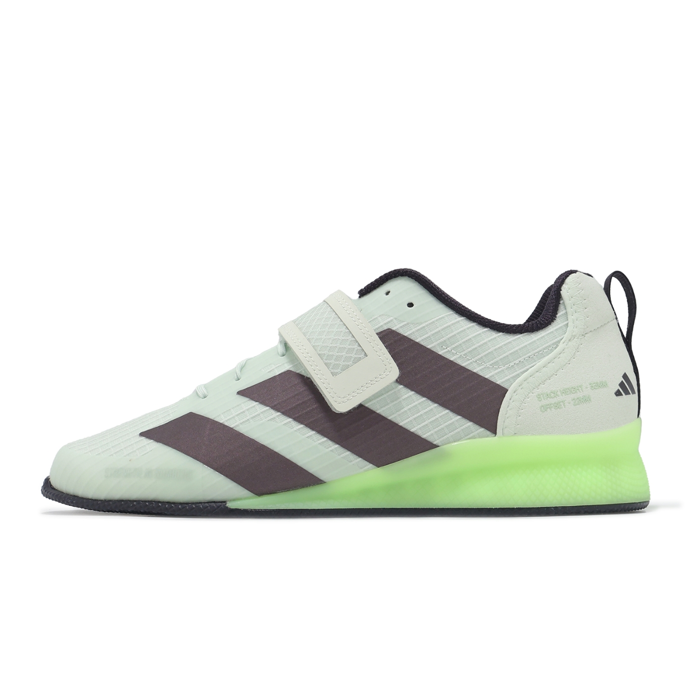 adidas 舉重鞋Adipower Weightlifting III 男鞋綠黑魔鬼氈支撐穩定訓練