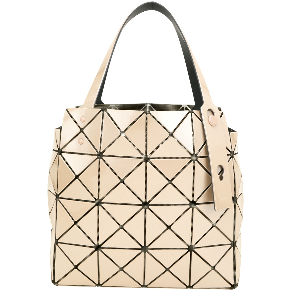ISSEY MIYAKE 三宅一生BAOBAO 4x4 亮面幾何手提/肩背包(米色) | 購物包