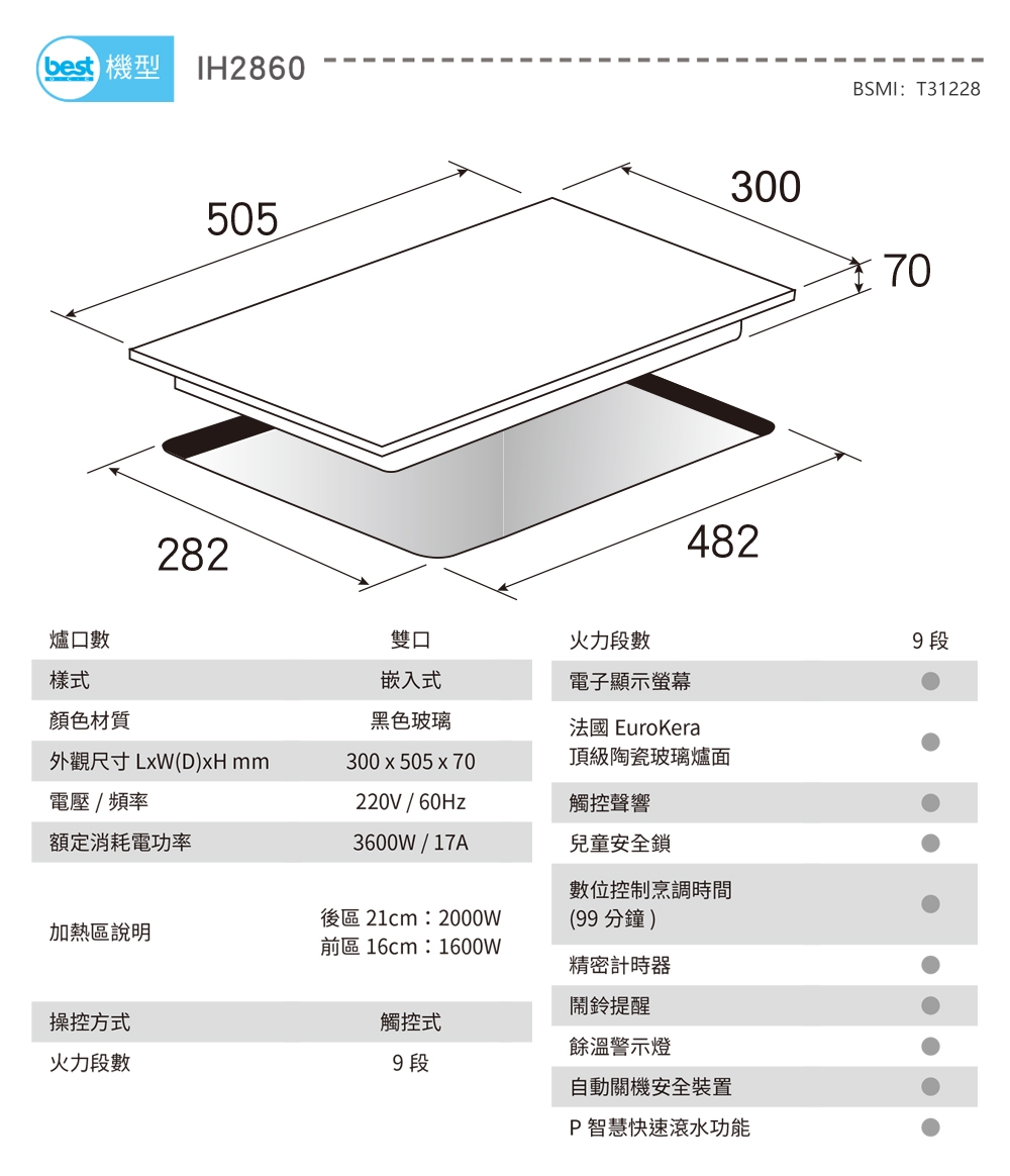 Best貝斯特 IH2860 - 詳情6