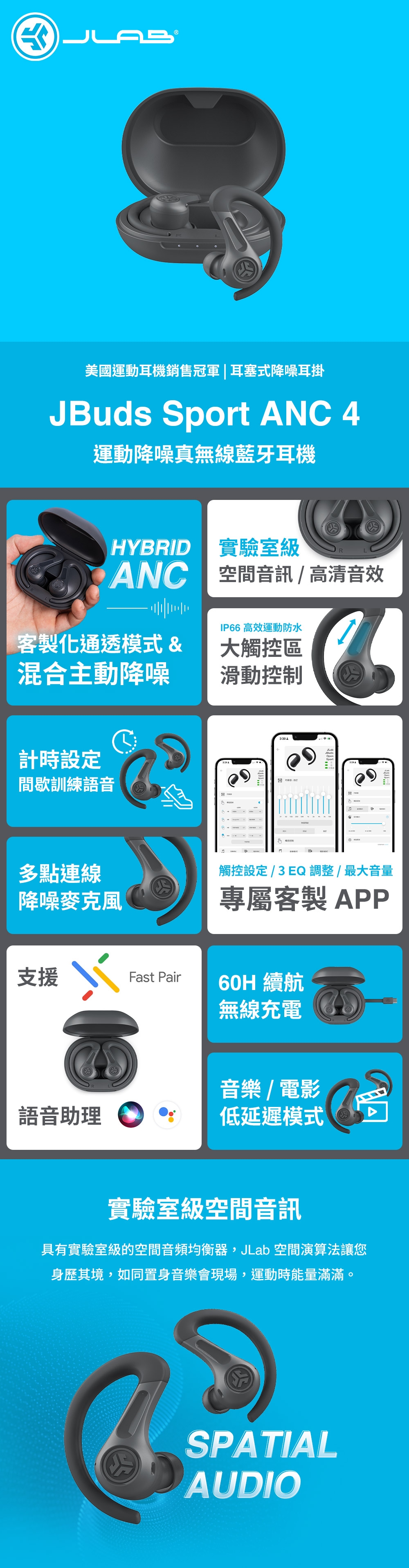 JLab JBuds Sport ANC 4 - 詳情5