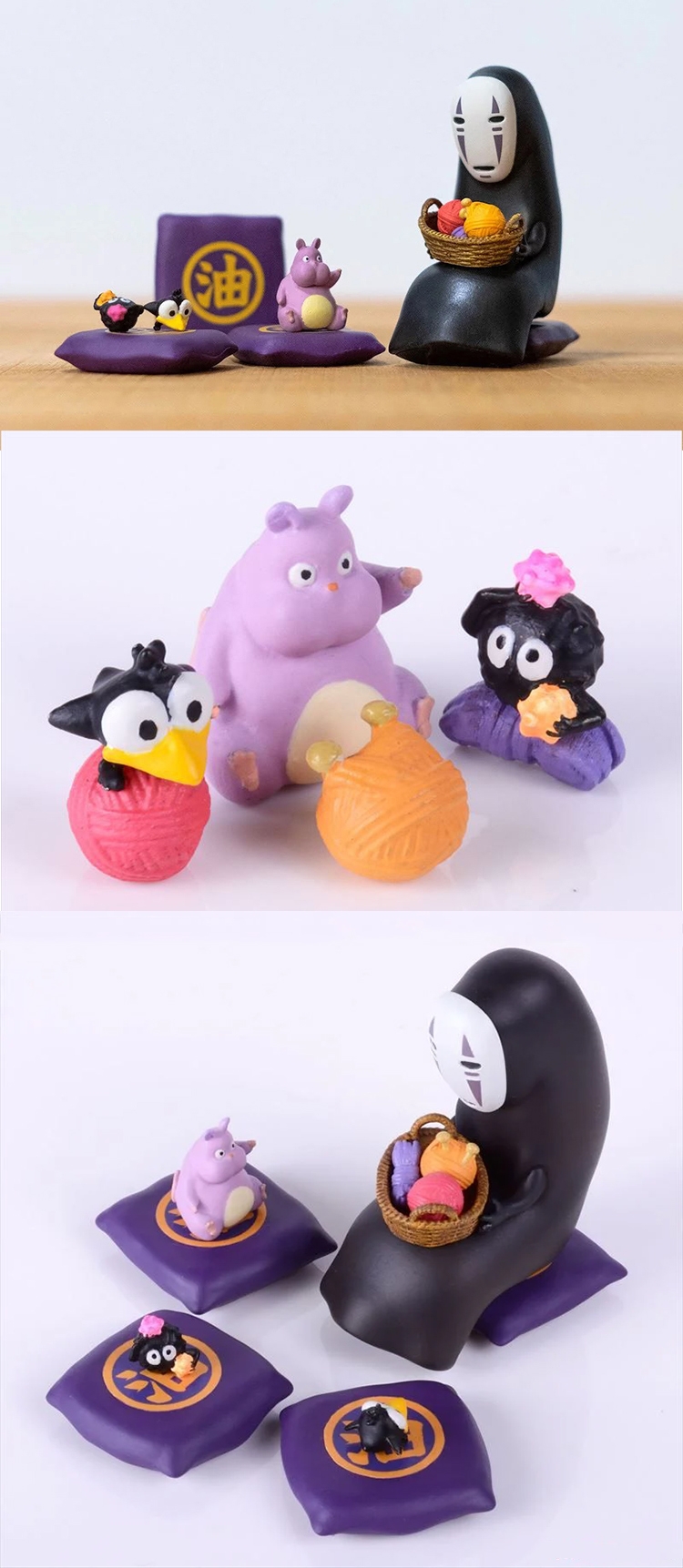 日空版ENSKY千と千尋の神隠しのせキャラ神隱少女無臉男桌上疊疊