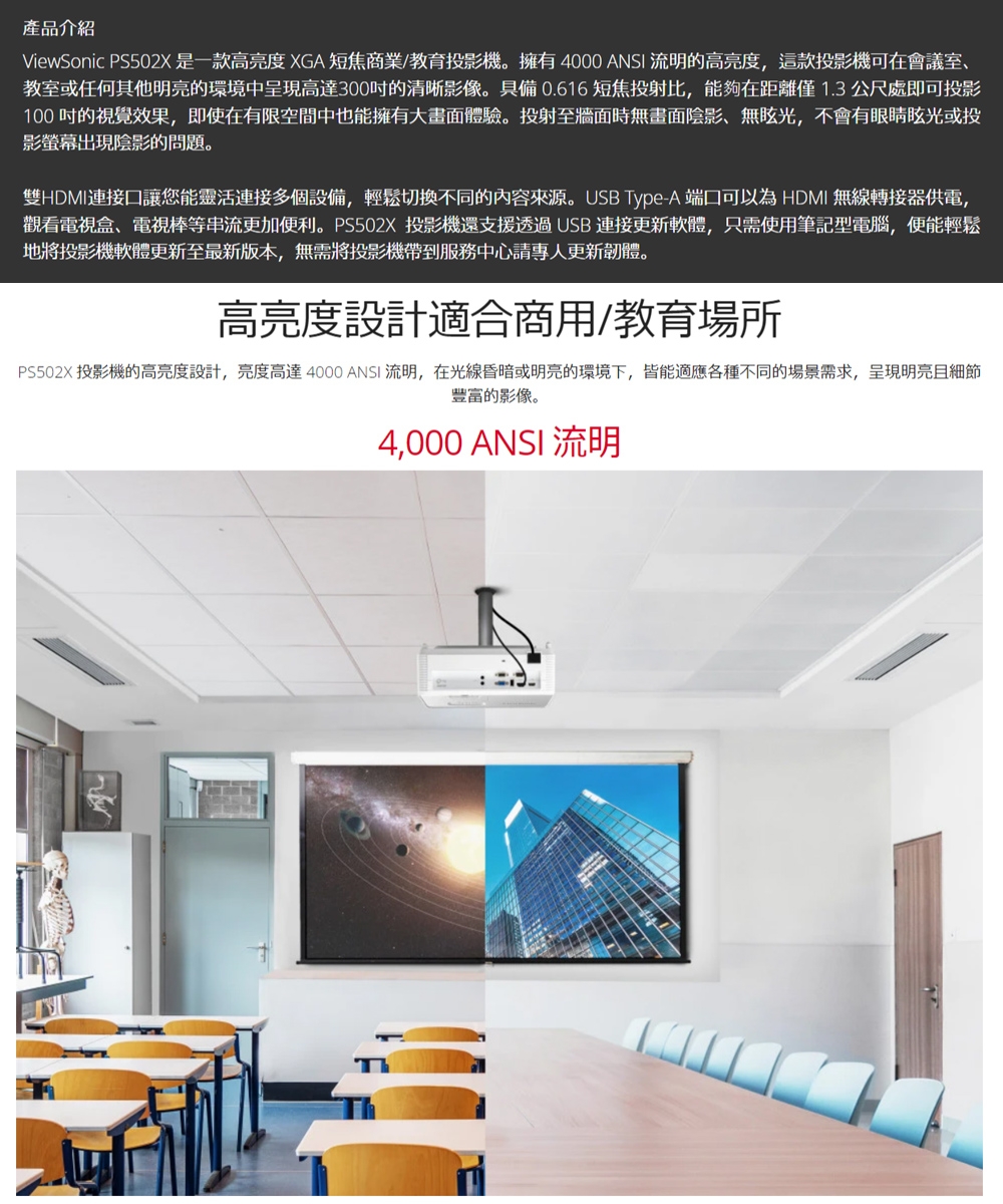 ViewSonic優派 PS502X - 詳情7