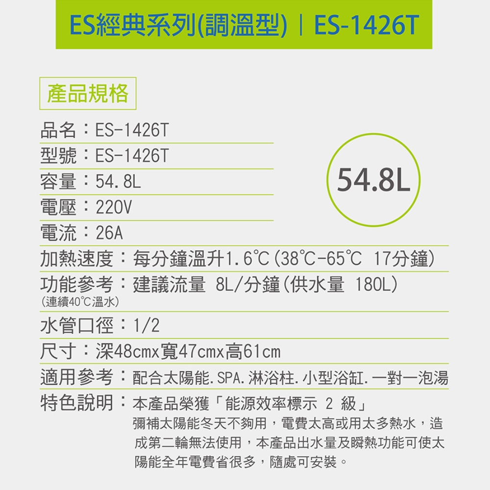 怡心牌 ES-1426T - 詳情5