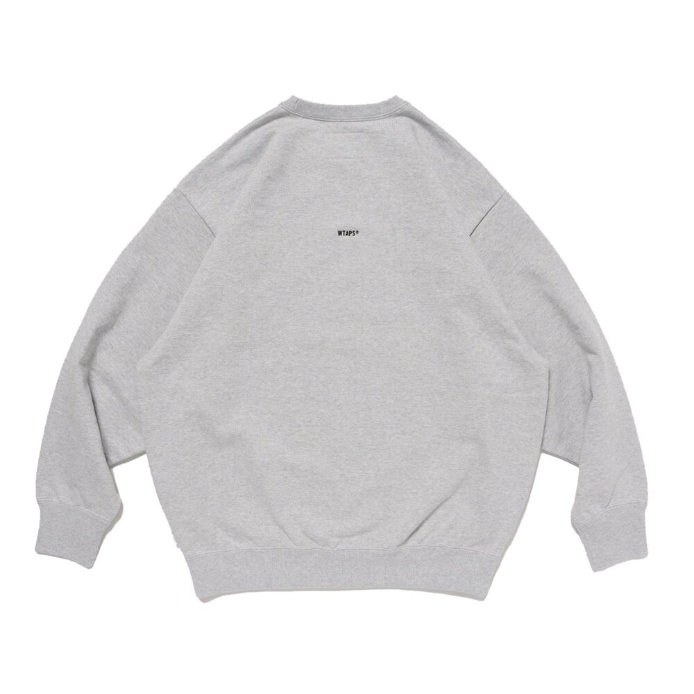 Wtaps Sign/Sweater/Cotton Ash Gray 大學T 淺灰色/黑色251ATDT-CSM01