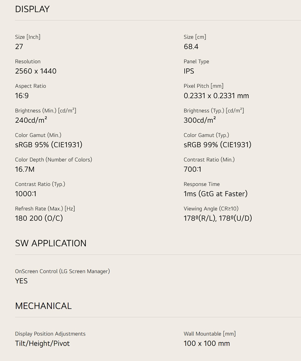 LG樂金 27GS75Q-B - 詳情8