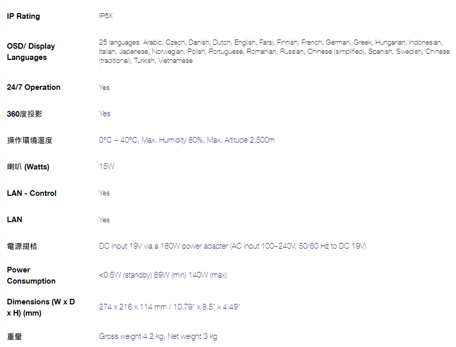 Optoma奧圖碼 AZX360ST - 詳情7