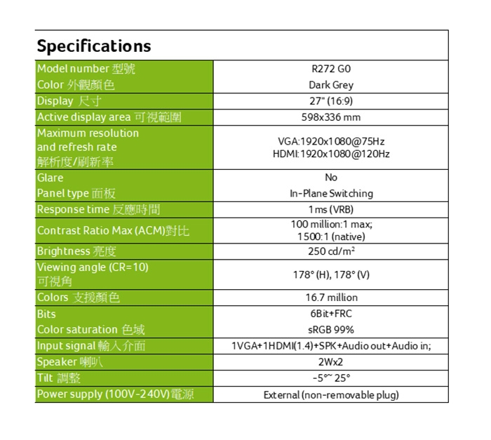 Acer宏碁 R272 - 詳情10