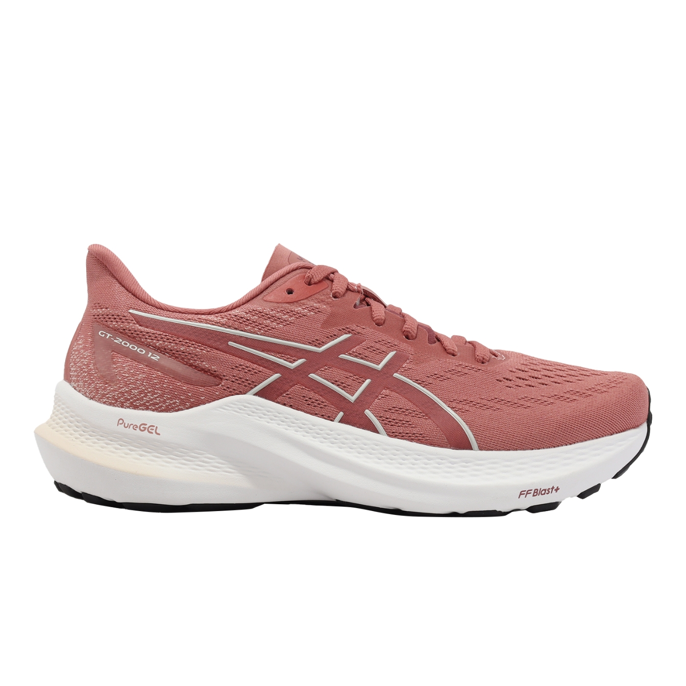 Asics 慢跑鞋GT-2000 12 女鞋磚紅橘白低足弓支撐運動鞋路跑亞瑟士