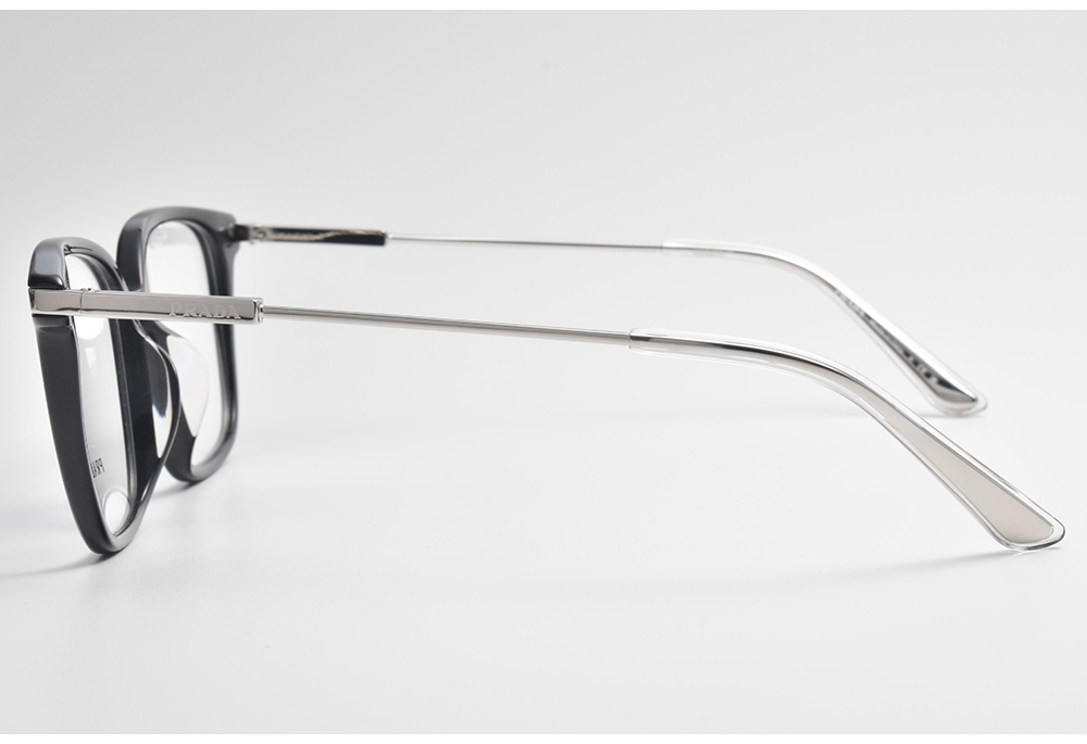 PRADA 經典方框光學眼鏡/黑銀#VPR04ZF 1AB1O1-54mm | 一般鏡框