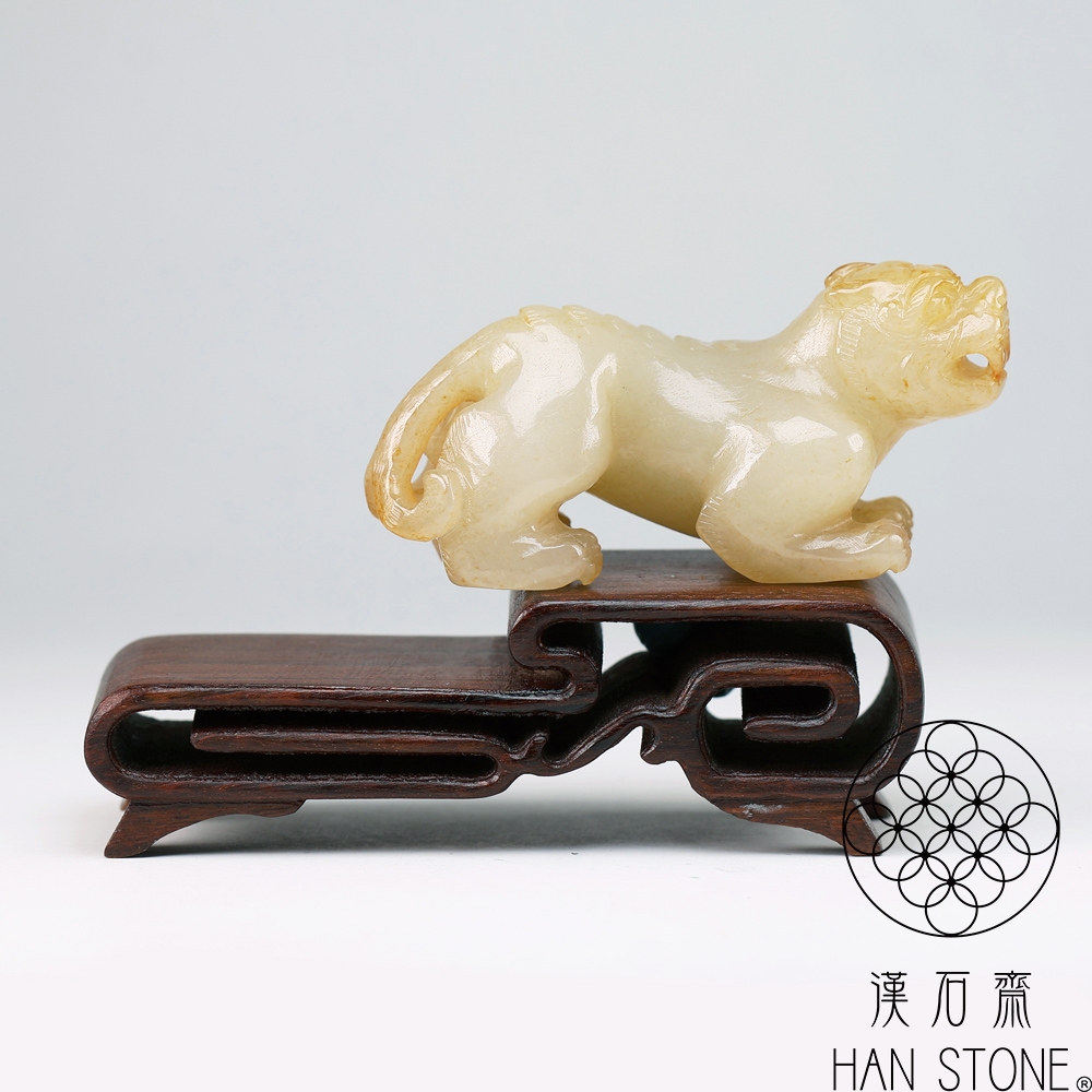漢石齋】天然和田玉瑞獸小擺件沁色白玉(63*29*26mm) | 漢石齋| Yahoo
