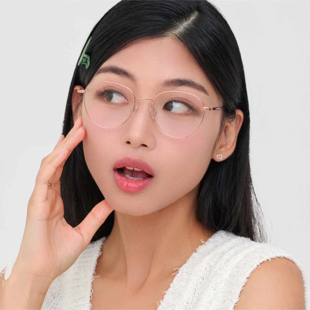 CARIN NewJeans配戴款波士頓框光學眼鏡/玫瑰金#ARNE C4 | 一般鏡框