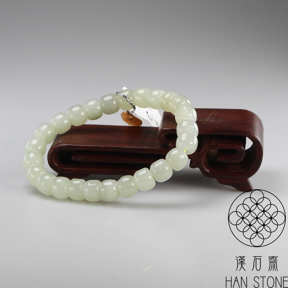 漢石齋】天然A貨青玉和田玉手串(直徑8mm/25顆) | 漢石齋| Yahoo購物中心